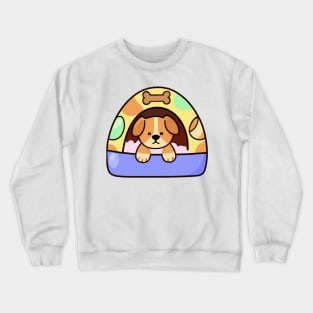 Little Cute Dog in The Egg Looking at You Crewneck Sweatshirt